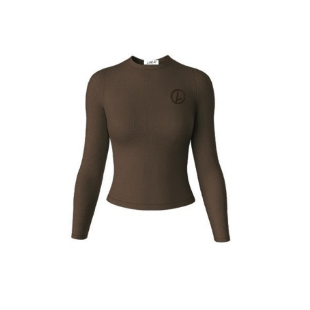 Choco Brown Long Sleeve Top