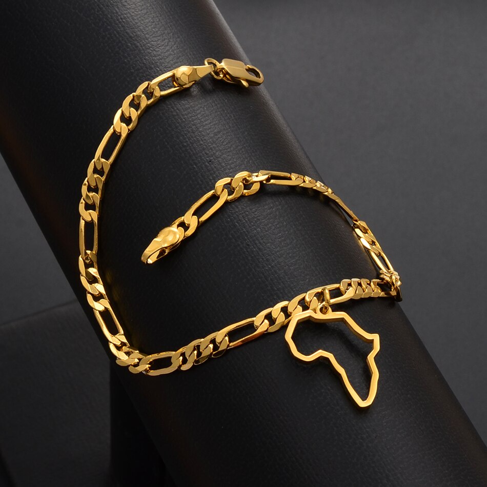 Map of Africa Gold Anklet