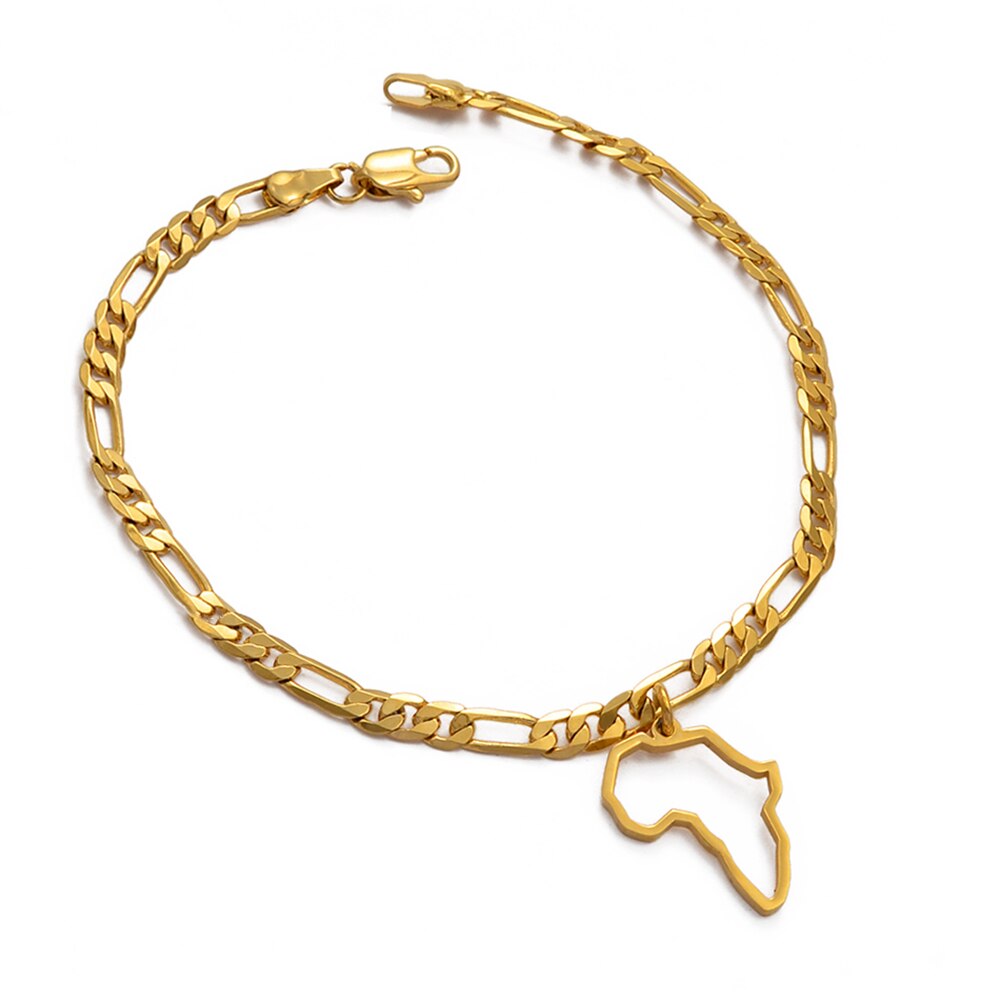 Map of Africa Gold Anklet